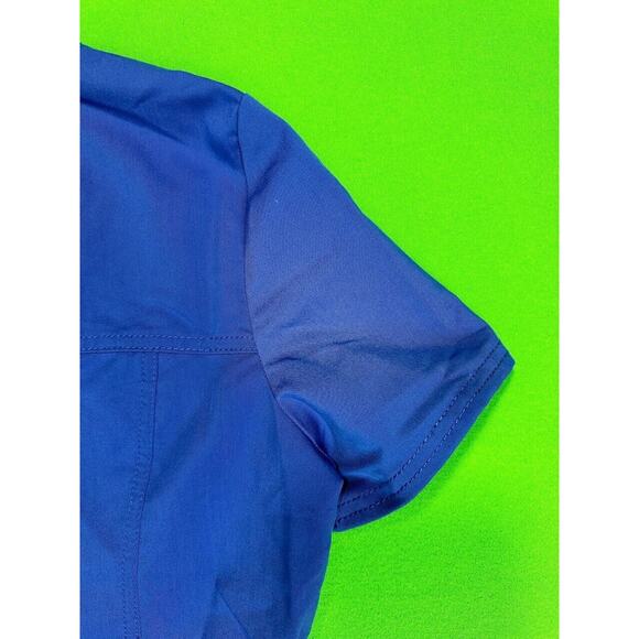 Scrubstar Ultimate Scrub Top Women’s Small Blue Short Sleeve Pockets - Picture 11 of 14